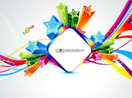 abstract colorful wave background vector illustration のイラスト素材