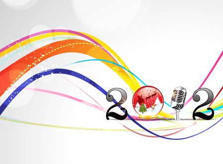 abstract colorful backgorund 2012 vector illustration のイラスト素材