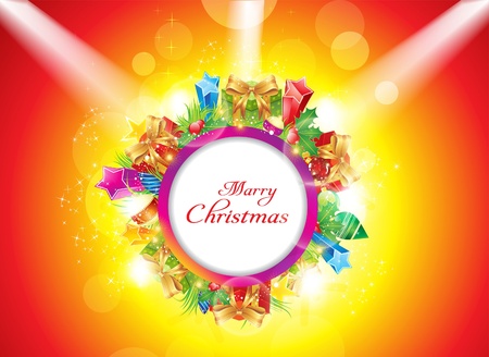 abstract christmas banner with spot light vector illustration のイラスト素材