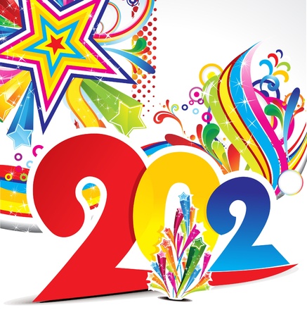 abstract colorful new year explode background vector illustrationのイラスト素材