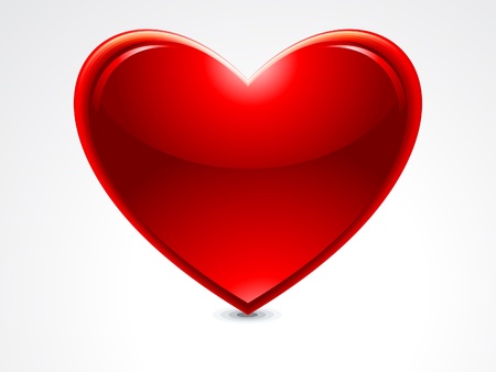 Abstract glossy heartのイラスト素材