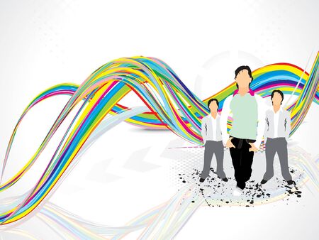 abstract colorful wave のイラスト素材