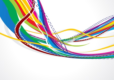 abstract colorful wave vector illustration のイラスト素材