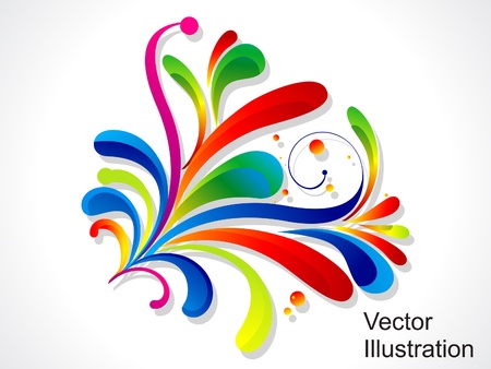 abstract colorful floral vector illustration のイラスト素材