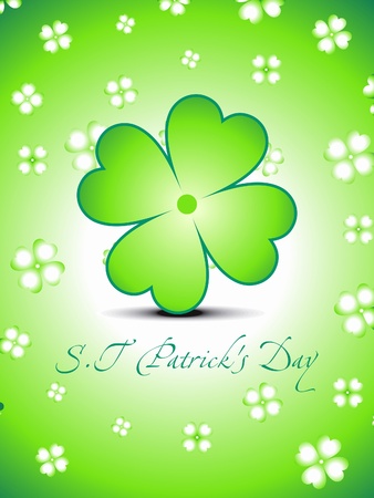 abstract green clover vector illustration のイラスト素材