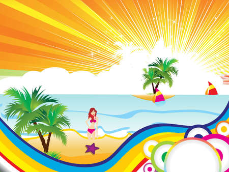 abstract colorful summer background vector illustration のイラスト素材