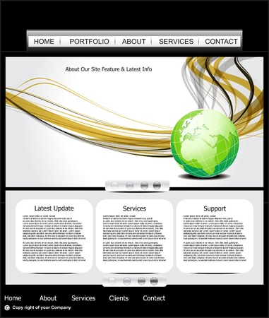 abstract web temlate wtih wave vector illustrationのイラスト素材
