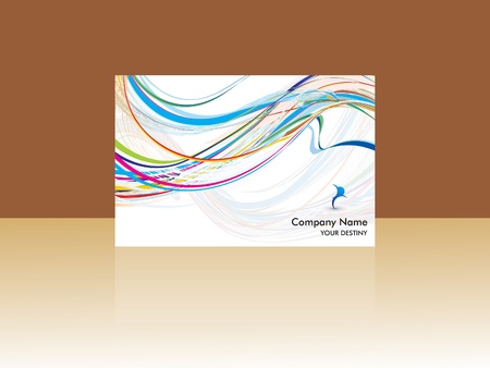 abstract card design with wave vector illustration のイラスト素材