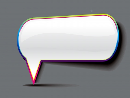 abstrat glossy speech banner vector illustration のイラスト素材