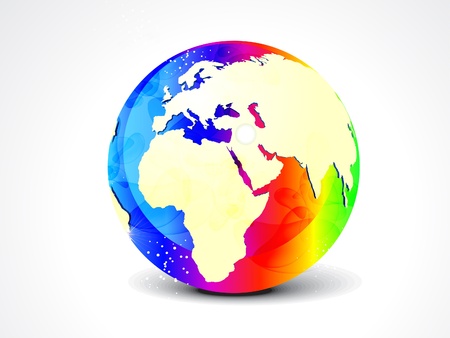 abstract colorful globe illustration のイラスト素材