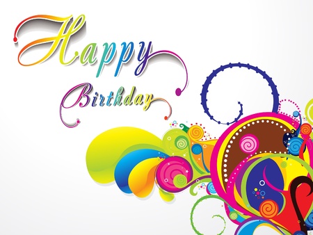 abstract birthday card vector illustration のイラスト素材