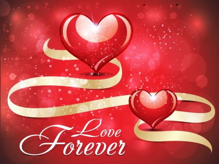 abstract glossy love card design with sparkle vector illustration のイラスト素材