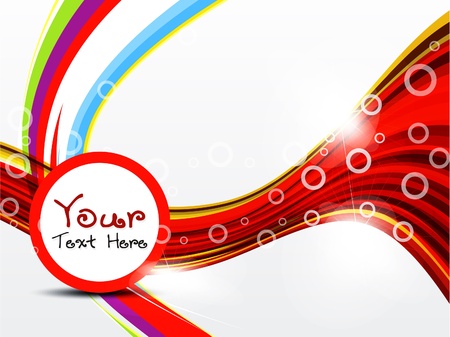 abstract colorful wave background with circle vector illustration のイラスト素材