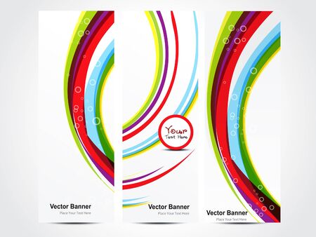 abstract colorful web banner background vector illustration のイラスト素材
