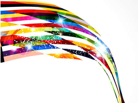 abstract colorful wave backgorundのイラスト素材