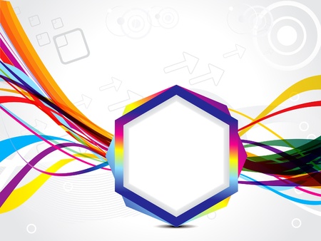 abstract colorful wave background illustration のイラスト素材