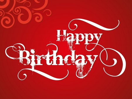 abstract happy birthday card with grunge vector illustration のイラスト素材