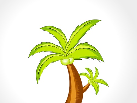 abstract vector coconut tree vector illustration のイラスト素材