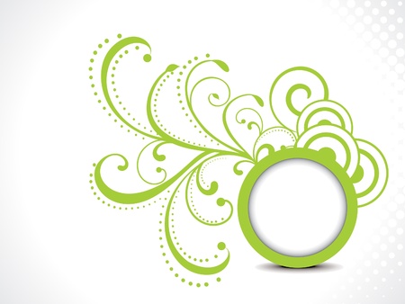 abstract green floral background with circle のイラスト素材