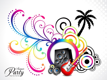 abstract colorful musical background のイラスト素材