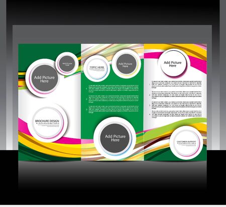 Tri fold Brochure design Vector illustrationのイラスト素材