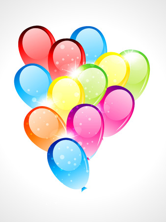 glossy balloon vector illustration のイラスト素材