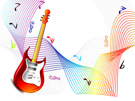 Abstract Music Wave Background illustration のイラスト素材