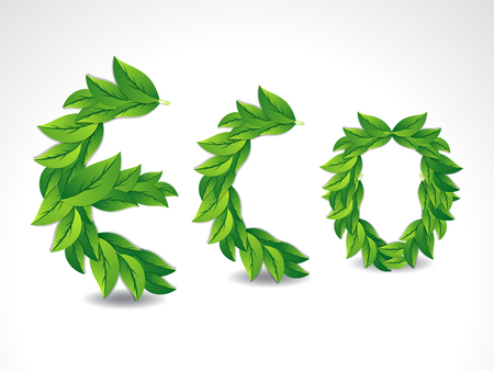 Eco Background With Leaf vector illustration のイラスト素材