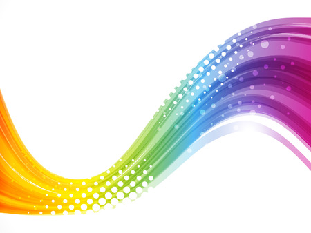 vector colorful wave with dotts vector illustrationのイラスト素材