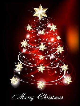 Christmas Tree Background vector illusration のイラスト素材
