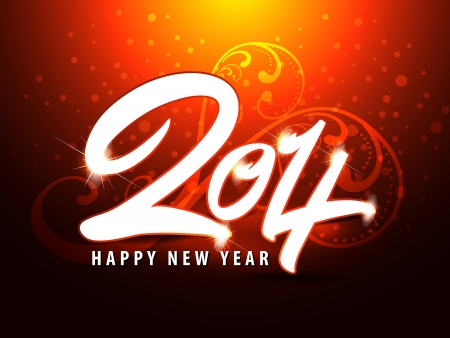 New Year Background with floral vector illustration のイラスト素材