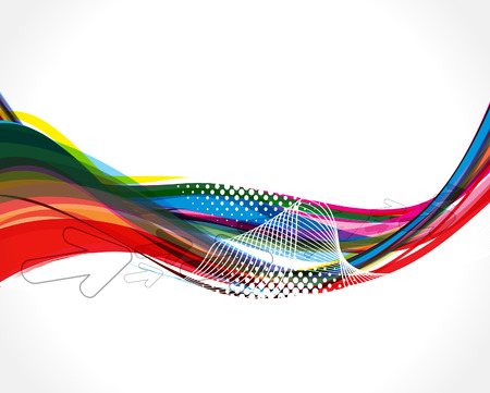 multy color wave background vector illustration のイラスト素材