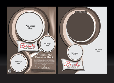 Beauty Parlor Flyer Template Vector illustration のイラスト素材
