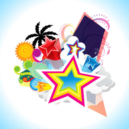 colorful explpode background vector illustrationのイラスト素材