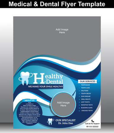 Medical & Dental Flyer Template vector illustrationのイラスト素材