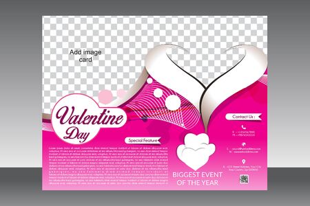 valentine day flyer template vector illustrationのイラスト素材