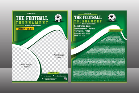 Football Trourament Flyer Template vector illustrationのイラスト素材