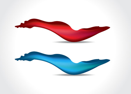 water color splash wave background vector illustrationのイラスト素材