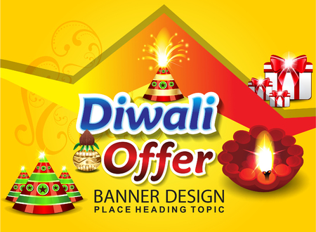 happy diwali sale background vector illustrationのイラスト素材