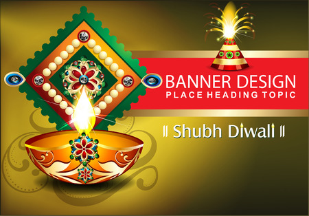 diwali celebration background with cracker vector illustrationのイラスト素材