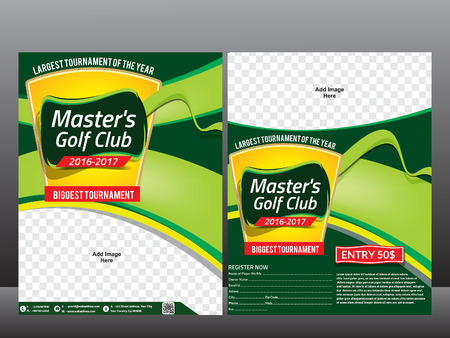golf design & magazine cover vector illustrationのイラスト素材
