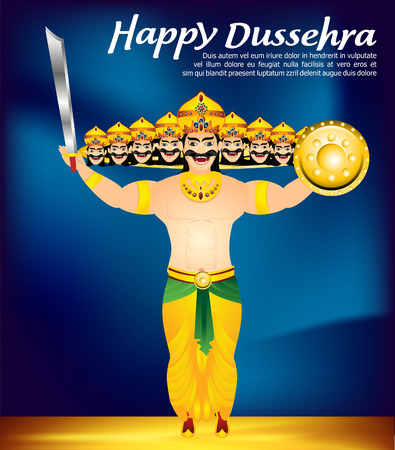 dussehra celebration background vectpr illustrationのイラスト素材