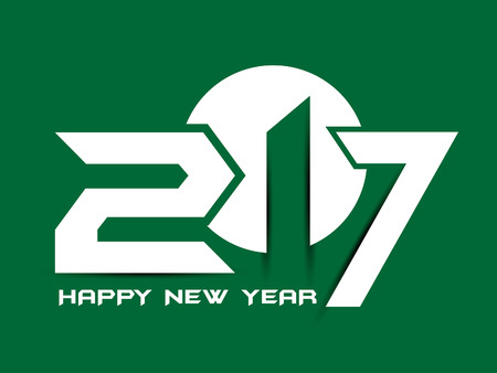 abstract new year 2017 text background vector illustrationのイラスト素材