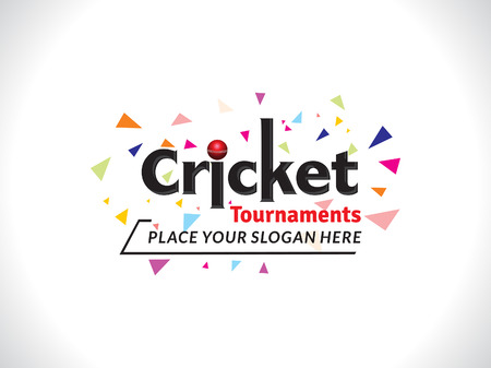 Colorful Explode Cricket Text & Banner Design template vector illustrationのイラスト素材