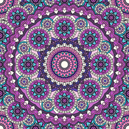 Mandala pattern colored seamless background.のイラスト素材