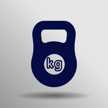 Weight kilogram barbell signのイラスト素材