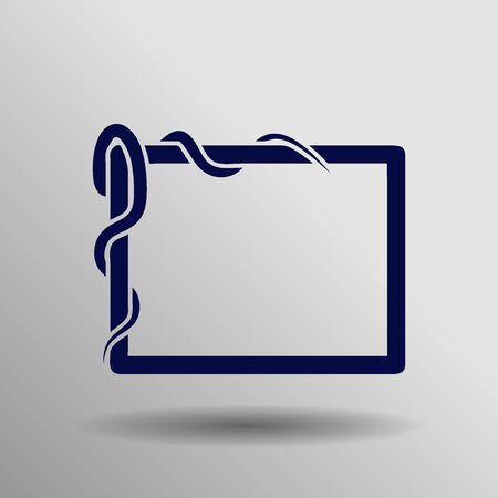 blue frame Icon button symbol concept high quality on the gray backgroundのイラスト素材