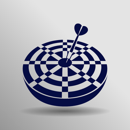 blue Dart icon button symbol concept high quality on the gray backgroundのイラスト素材