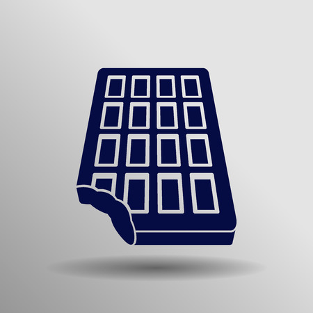 blue chocolate icon button  symbol concept high quality on the gray backgroundのイラスト素材