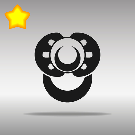 Nipple black Icon button logo symbol concept high quality on the gray backgroundのイラスト素材
